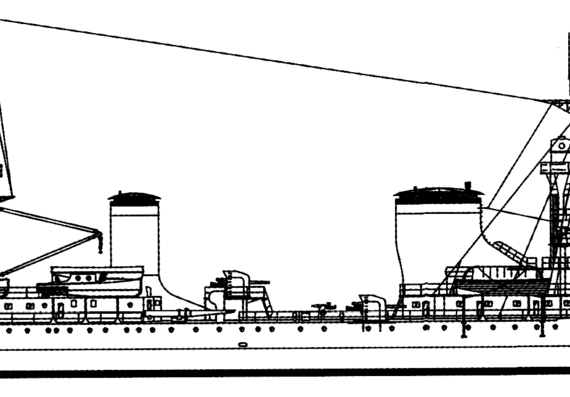 Крейсер RN Bartolomeo Colleoni 1933 [Light Cruiser] - чертежи, габариты, рисунки